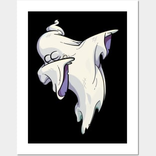 Halloween Dabbing Ghost Posters and Art